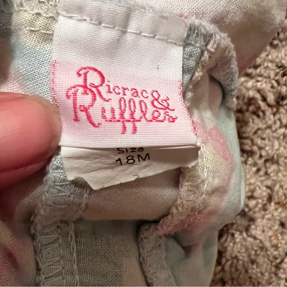 Ricrac & Ruffles Baby Romper with Lemonade Print - Picture 3 of 3